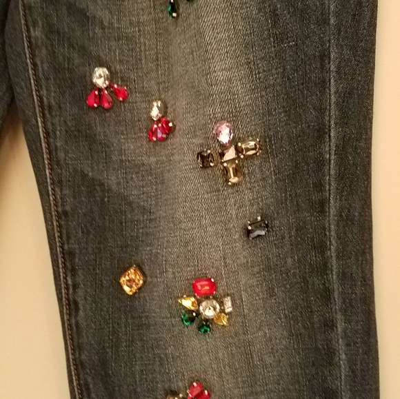 WILLIAM RAST Distressed JEANS Gem Stone SIZE 27 - Picture 4 of 7